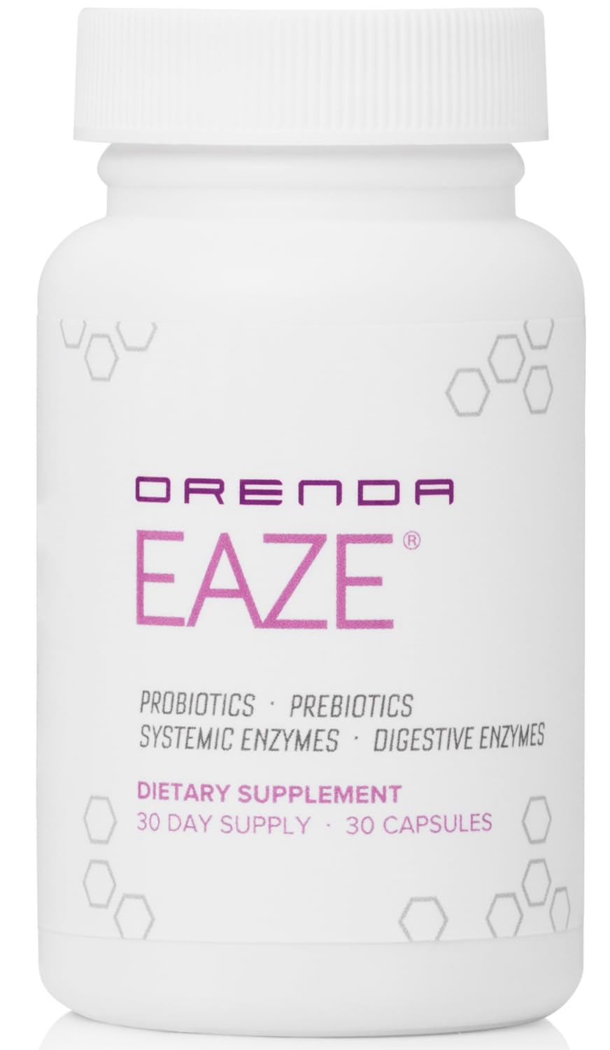 Orenda Eaze®: Gut Wellness Capsules | 6-in-1 Digestive Support with Probiotics, Endospores, Peptizyme-SP EN, Prebiotics, and Digestive Enzymes Orenda International