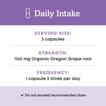 Oregon's Wild Harvest, Certified Organic Oregon Grape, Berberine Supplement, 1140 mg, 90 Count Gsupps Australia