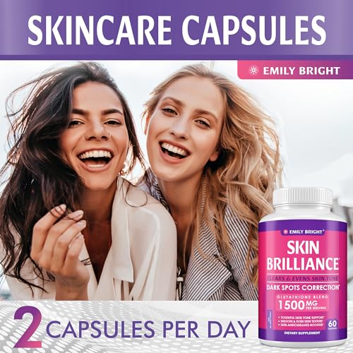 Glutathione Capsules - 1,500mcg Glutathione Supplement - Skin Tone Enhancer - Targets Emily Bright INC buy australia supplements