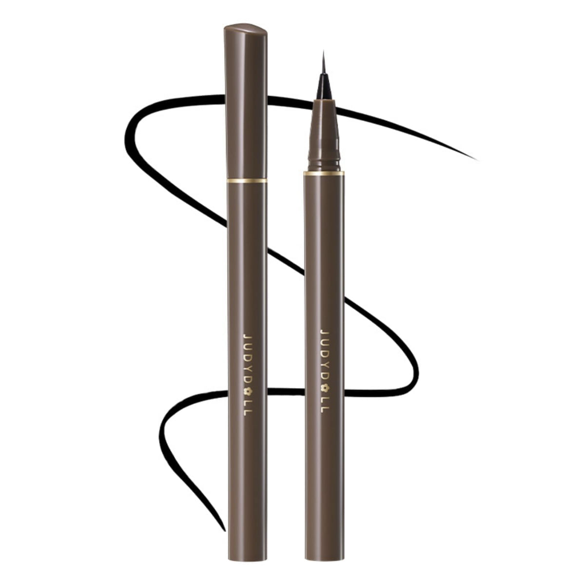 JUDYDOLL Ultra-Fine Liquid Eyeliner-Precision Tip for Wing Line, Smudge-Proof, Quick-Drying, Waterproof Eyeliner Pencil, Easy to Get Inner Corner Lined, Hooded Eyes-Friendly (#01 Black) JUDYDOLL