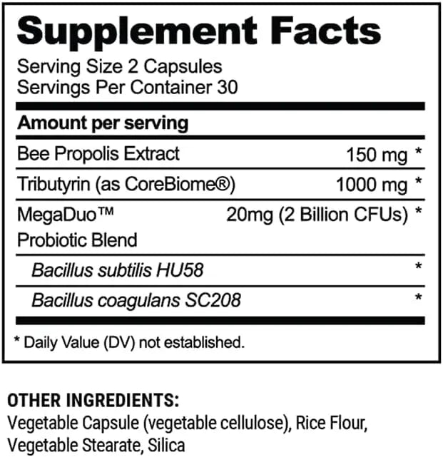 Beekeeper's Naturals Complete Gut Health, 3-in-1 Prebiotic, Postbiotic, Probiotics for Digestive Health & Bloating Relief for Women & Men, Propolis Powered, Gluten-Free Vegan Capsules, 28ct Beekeeper's Naturals buy australia supplements