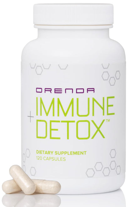 Orenda Immune + Detox - Specialized Formula with Calcium d-Glucarate, Beta 1,3 Glucans & IMMUSE® for Wellness and Balance - 120 Capsules Orenda International