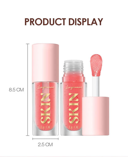 LANGMANNI 2 Pack Fruit Flavored Lip Oil Balm, Strawberry + Coco LANGMANNI