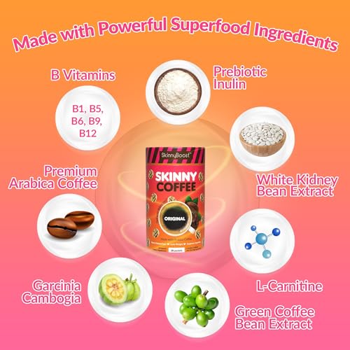 Skinny Boost Skinny Coffee- (Unflavored) Instant Sticks Made with Arabica Coffee, Garcinia SkinnyBoost buy australia supplements
