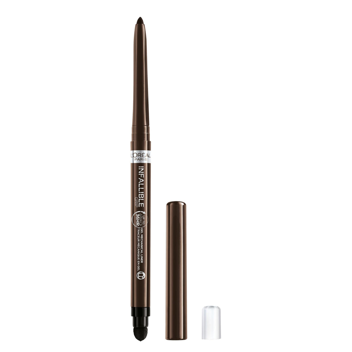 L'Oreal Paris Infallible Grip Mechanical Gel Eyeliner Pencil, Smudge-Resistant, Waterproof Eye Makeup with Up to 36HR Wear, Brown Denim, 0.01 Oz L'Oreal Paris