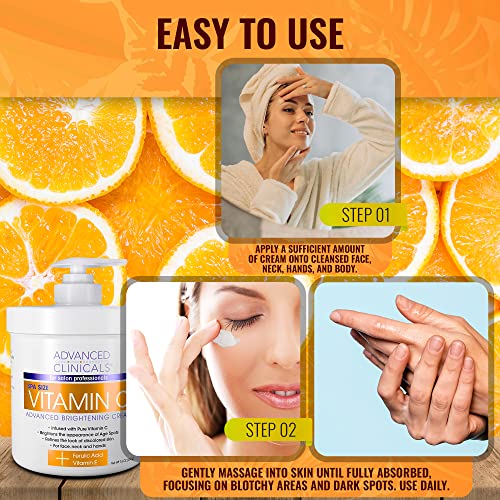Advanced Clinicals Vitamin C Cream. Advanced Brightening Cream. Anti-aging cream Advanced Clinicals buy australia supplements