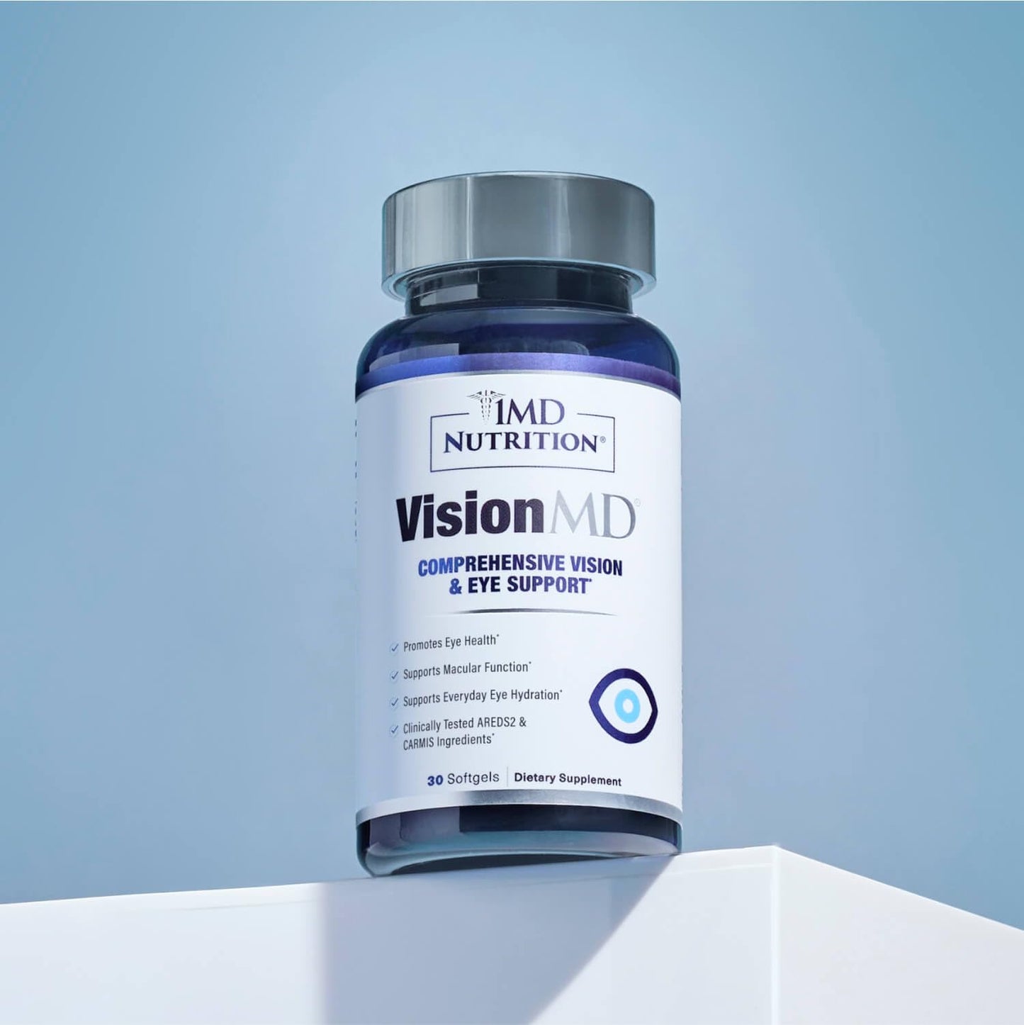 1MD Nutrition VisionMD Eye Vitamin CARMIS - Eye Supplement for Adults - with OptiLut Lutein & Zeaxanthin - Supports Vision Health Care, Everyday Eye Strain 1MD Nutrition