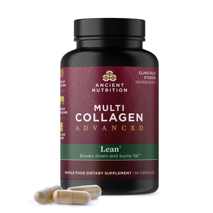 Ancient Nutrition Multi Collagen Advanced Lean with Probiotics, Hydrolyzed Collagen Peptides Supports Healthy Ancient Nutrition