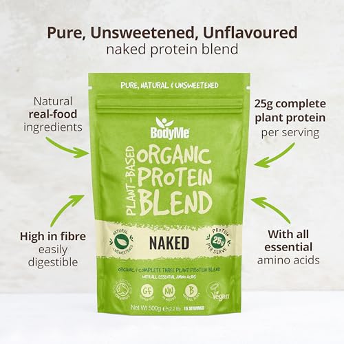 BodyMe Organic Vegan Protein Powder Blend, Naked Natural - Unsweetened, Low Carb BodyMeBuy Supplements Australia
