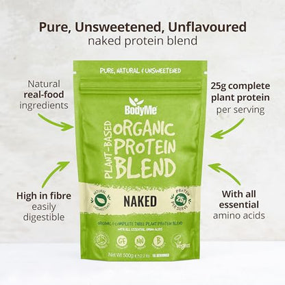 BodyMe Organic Vegan Protein Powder Blend, Naked Natural - Unsweetened, Low Carb BodyMeBuy Supplements Australia