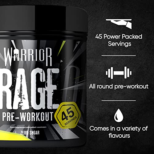 Warrior - RAGE Pre Workout Powder – Lightnin’ Lemonade 392g, WA-RG-045-01 Warrior buy australia supplements