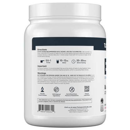 Transparent Labs Bulk Pre Workout Powder - Naturally Sweetened Preworkout for Men & Women, Pre Work Out for Muscle Building & Strength w/Beta Alanine & BetaPure - 30 Servings, Strawberry Lemonade