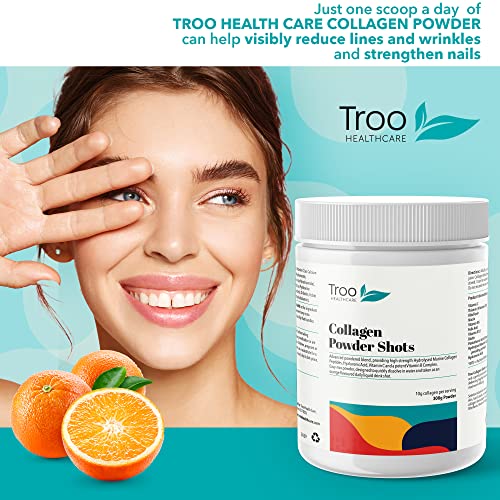 Hydrolysed Marine Collagen Peptides Powder Enhanced with Essential Vitamins 300g Troo Health Care buy australia supplements