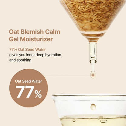 PURITO Oat In Calming Gel Cream, Non-Comedogenic, 77% Oat Seed Water Lightweight Water-Gel Face Moisturizer PURITO