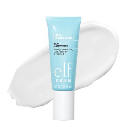 e.l.f. SKIN Holy Hydration! Daily Hydration Moisturizer, Lightweight Face Cream, Hydrating with Aloe & Jojoba, Smooths & Softens Skin, All Skin Types e.l.f.