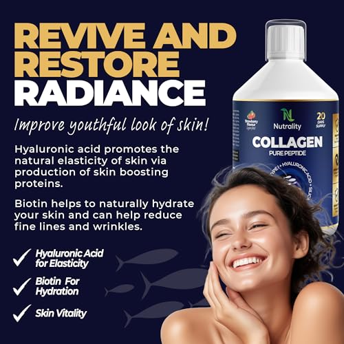 Nutrality Marine Collagen Sugar Free Liquid | Peptides, Hyaluronic Acid, Silica, Biotin, 10000mg Type 1 Nutrality buy australia supplements