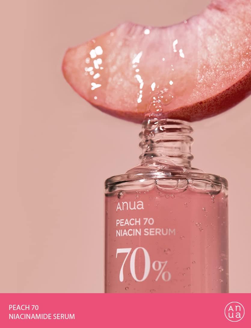 Anua Peach 70 Niacinamide Serum, Daily Glow Serum For Face, Skin Tone & Dullness Care with Vitamin B12, Lightweight ANUA