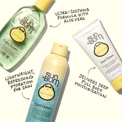 Sun Bum Cool Down Aloe Vera Gel - Vegan After Sun Care to Soothe and Hydrate Sunburn - 8 oz Sun Bum