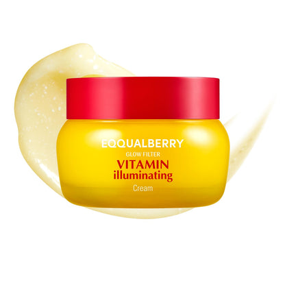 EQQUALBERRY Vitamin Illuminating Cream | Vitamin C & 5% Niacinamide+3% TXA | Dark Spots & Ceramide Barrier Strength Face Moisturizer | Glowy, Lightweight Hydration | Korean Skincare (1.69 fl.oz/50ml) EQQUALBERRY