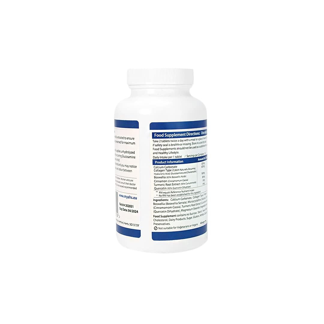 AHS Collagen Type 2 120 Tablets - 4500MG Per Day - Formulated with Calcium and Turmeric AHS buy australia supplements