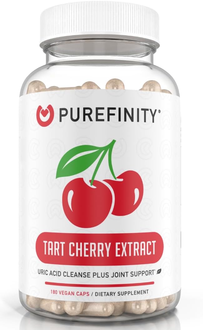 PUREFINITY Uric Acid Flush & Cleanse Capsules + Tart Cherry Extract Capsules