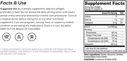 ONNIT Antarctic Krill Oil Soft Gels, IGEN™ Non-GMO Tested Dietary Supplement with Omega-3s, EPA, Astaxanthin & Phospholipids for Cognitive, Cardiovascular & Joint Health, 1000mg Per Serving, 60 Count