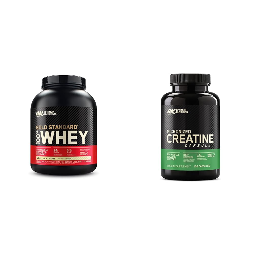 Optimum Nutrition Gold Standard 100% Whey Protein Powder, Vanilla Ice Cream & Microniz Optimum Nutrition buy australia supplements