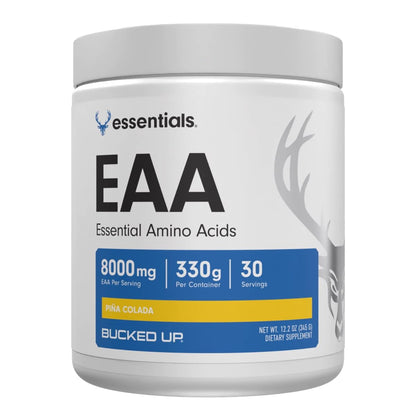 Bucked Up Essential Amino Acids - EAA Powder - Easy Mix, Non Clumping Formula - for Pre/Intra Workout - Pina Colada Flavor - 30 Servings - 11.6 oz