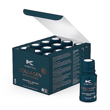 Kinetica Collagen with Turmeric (12-Pack) 20g Collagen & 50mg Vitamin C. Orange & Mango Flavour Kinetica buy australia supplements