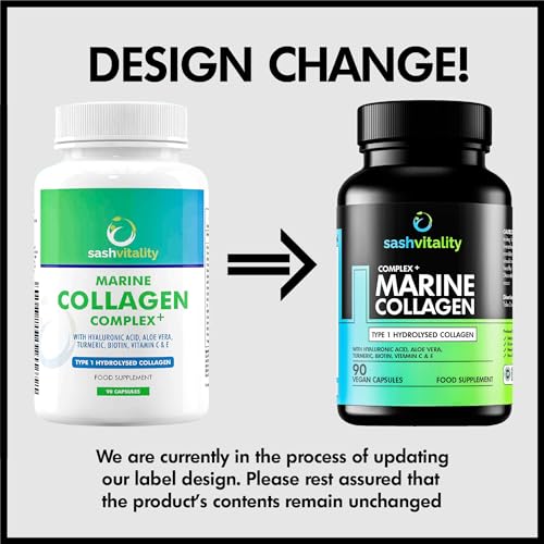 Marine Collagen Supplements - 90 Capsules with Vitamin C, Vitamin E, Hyaluronic Acid, Aloe Vera, Turmeric SASH Vitality buy australia supplements