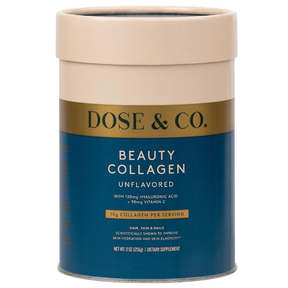 Dose & Co Beauty Collagen with Hyaluronic Acid and Vitamin C, Unflavoured - 255g Powder Supplement DOSE & CO buy australia supplements