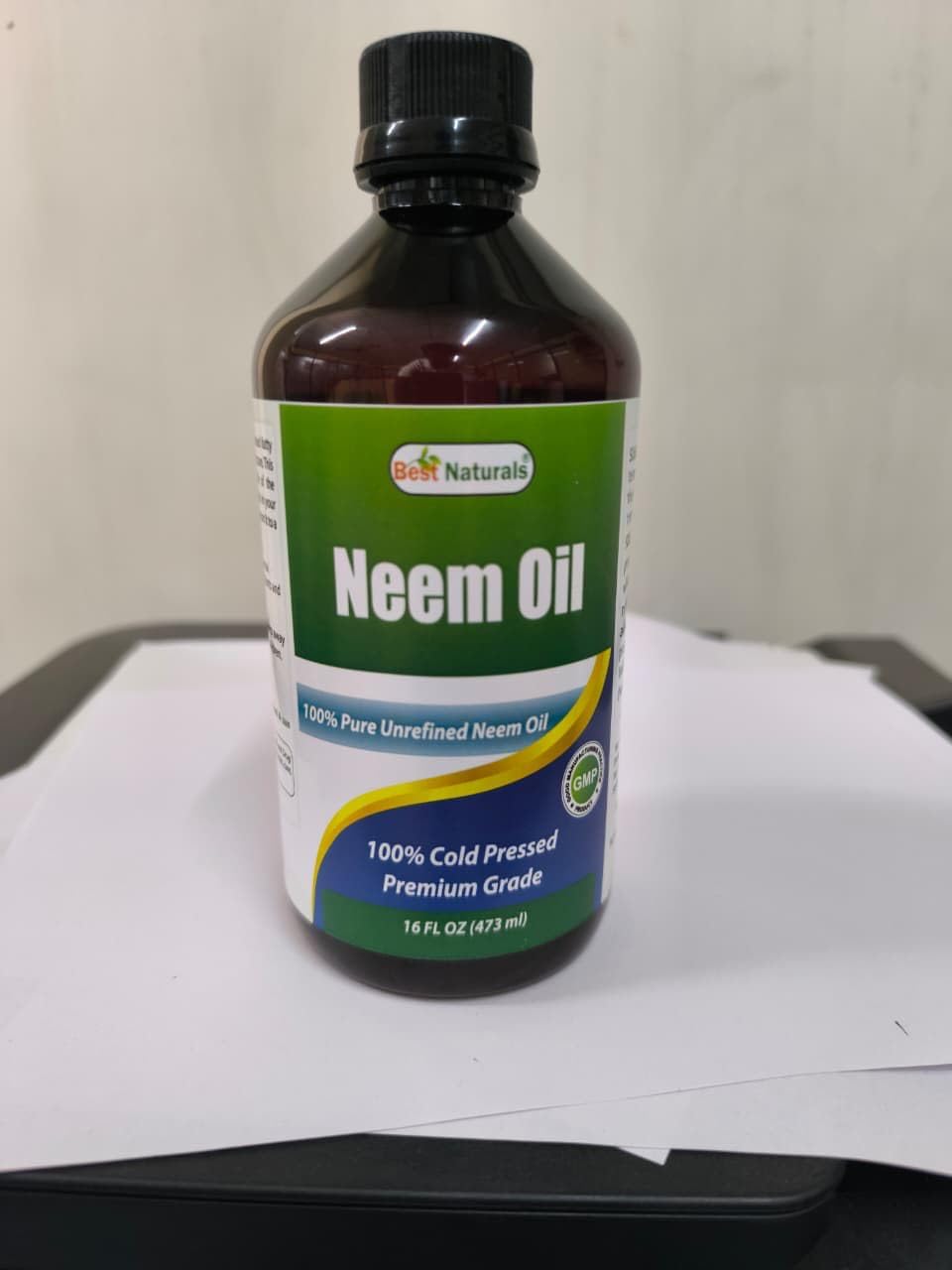 Best Naturals 100% Pure Neem Oil, 100% Cold Pressed and Unrefined - 16 OZ (1 Bottle) Best Naturals