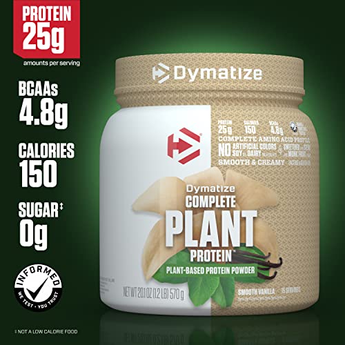 Dymatize Vegan Plant Protein, Smooth Vanilla, 25g Protein, 4.8g BCAAs, Complete Dymatize buy australia supplements