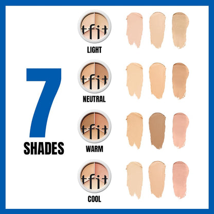 TFIT 3 Color Concealer Cream Palette Full Coverage 0.52 Ounce 01 Neutral TFIT