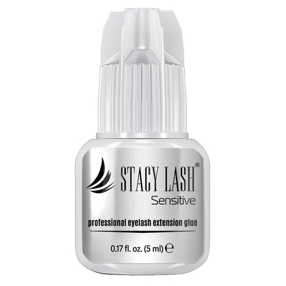 STACY LASH Sensitive Eyelash Extension Glue 0.17fl.oz/5ml / 5-6 Sec Drying time/Retention – 4-5 Weeks/Black Adhesive/Lash Tech Supplies STACY LASH