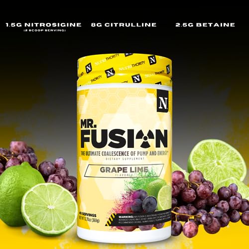 Nutrithority Mr.Fusion Pre Workout Supplement, Pineapple Punch, 40 Servings Nutrithority buy australia supplements
