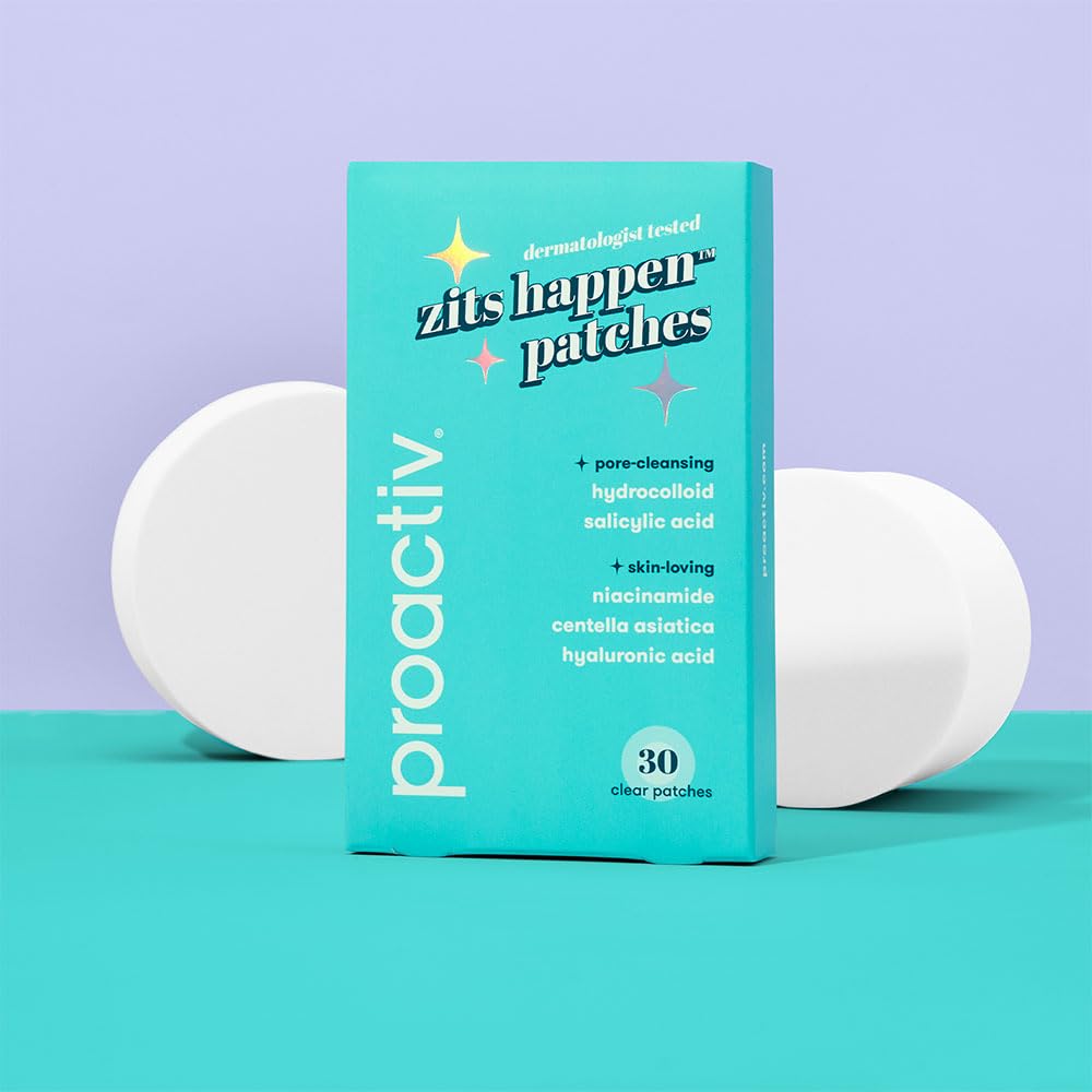 Proactiv Zits Happen® Hydrocolloid Acne Patches- Pimple Patches for Face and Back Acne with Pore Cleansing Salicylic Acid- 30 Count Proactiv