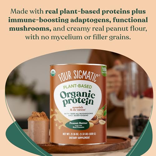 Four Sigmatic Organic Plant-Based Protein Powder Peanut Butter Protein with Lion’s Mane Four Sigmatic buy australia supplements