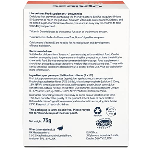 Optibac Kids Probiotic with Vitamin D & Calcium for Immune System Support & Gut Health OptiBac buy australia supplements
