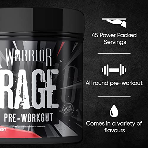 Warrior, Rage - Pre-workout Powder - 392g - Energy Drink Supplement with Vitamin C Warrior buy australia supplements
