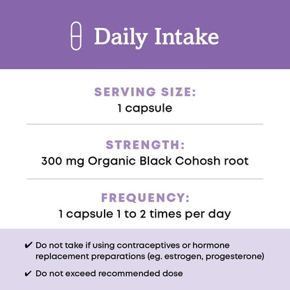 Oregon's Wild Harvest Black Cohosh Organic Herbal Supplement, 90 Count Gsupps Australia