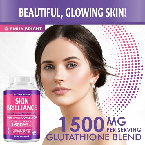 Glutathione Capsules - 1,500mcg Glutathione Supplement - Skin Tone Enhancer - Targets Emily Bright INC buy australia supplements