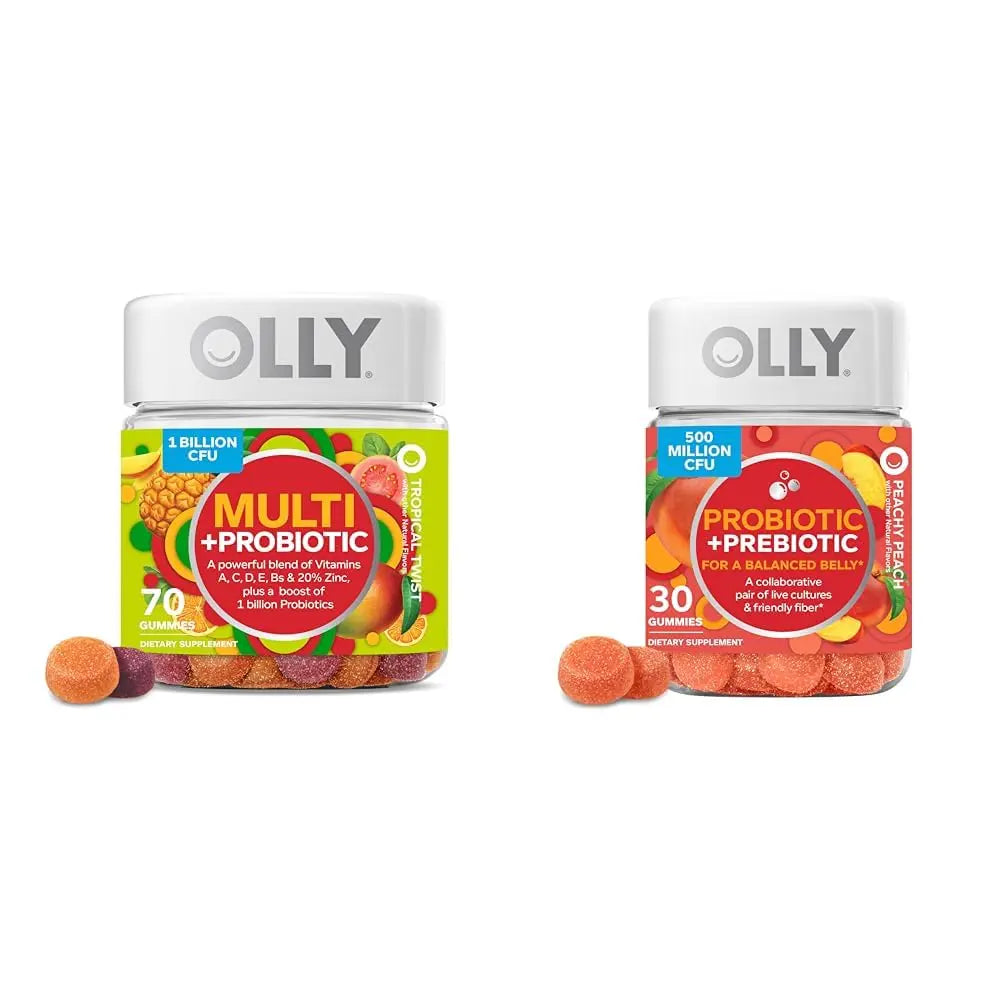 OLLY Multi + Probiotic Adult Multivitamin Gummy, 1 Billion CFUs, Digestive and Immune Support & Probiotic + Prebiotic Gummy OLLY buy australia supplements
