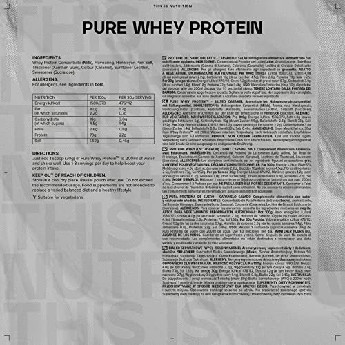 Bulk Pure Whey Protein Powder Shake, Salted Caramel, 500 g, Packaging May Vary Bulk buy australia supplements