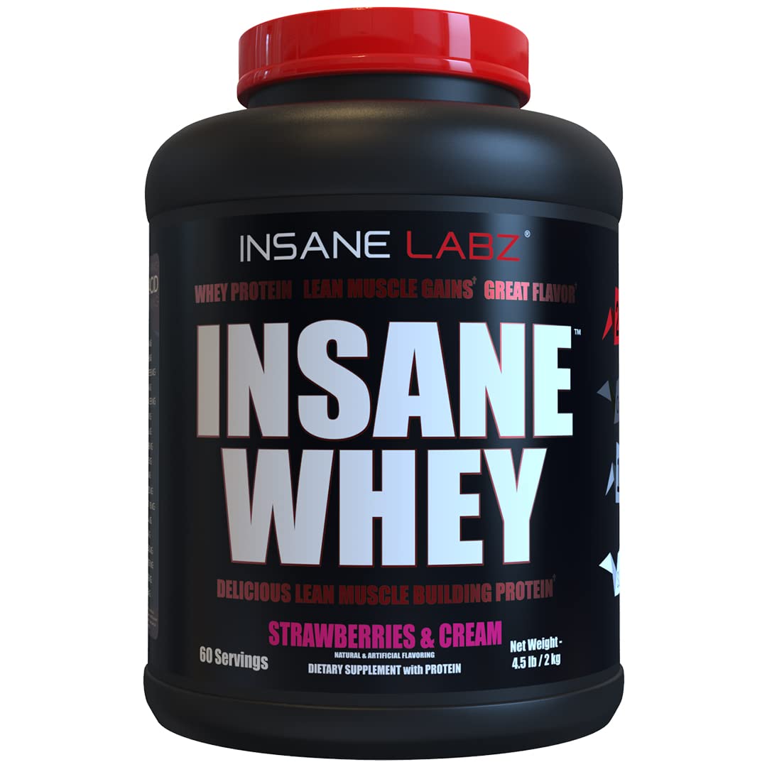Insane Labz Insane Whey,100% Muscle Building Whey Protein, Post Workout, BCAA Amino Profile, Mass Gainer, Meal Replacement, 60 Srvgs, (Chocolate)