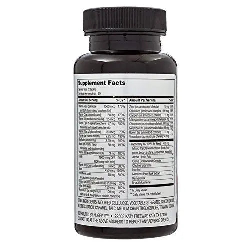 Nugevity AS 10® Life – Stress, Immune Support and Anti Aging Supplement - Multivitamin and Antioxidants Tablet, Resveratrol, Alpha Lipoic Acid Nugevity buy australia supplements