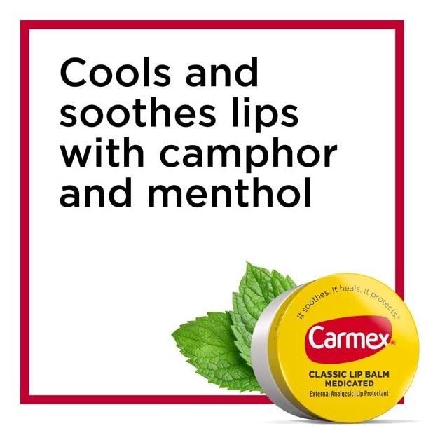 Carmex Classic Lip Balm Medicated, 0.25 oz (Pack of 3) Carmex