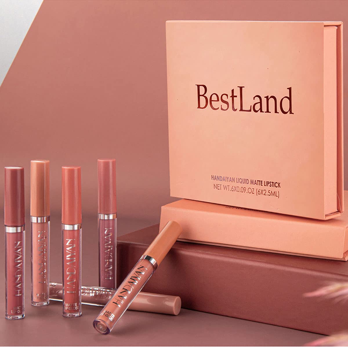 6Pcs Matte Liquid Lipstick Set, Waterproof Non Stick Cup Lip Gloss (Set A) BestLand