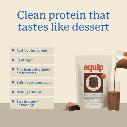 Equip Foods Prime Protein Powder | Clean, Grass Fed Beef Protein Powder | Carnivore Protein Isolate | Paleo, Keto Friendly | Gluten & Dairy Free | Helps Build & Repair Tissue Equip