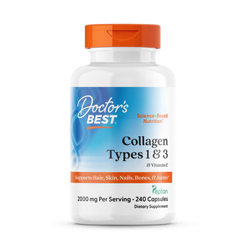 Doctor's Best Collagen Types 1 & 3 with Vitamin C, Non-GMO, Gluten Free, Soy Free, Supports Hair, Skin, Nails, Tendons & Bones, 500 mg, 240 Caps (DRB-00263) Doctor's BEST buy australia supplements